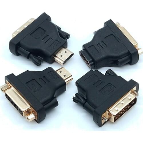 DVI to HDMI Adapter Bi-directional DVI D 24+1 Male to HDMI Female Cable Connector Converter for Projector HDMI to DVI