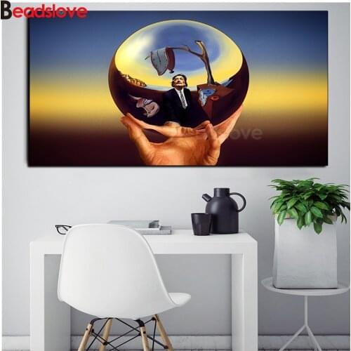 Diamond Painting Salvador Dali Magic Ball Large DIY Diamond Embroidery Full Square Round Drill Diamond Mosaic Nordic poster