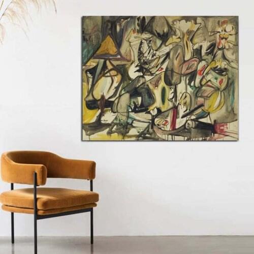 Arshile Gorky Leaf Of The Artichoke Is An Owl Canvas Painting Print Living Room Home Decor Modern Wall Art Oil Painting Poster