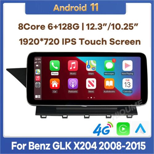 10.25" 8Core CPU 8G RAM Android 10 Car Radio Multimedia Player GPS Navigation for Mercedes Benz GLK Class X204 2008-2015 CarPlay
