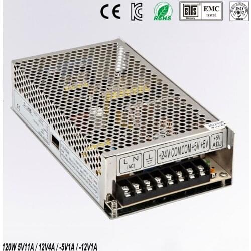 Quad output power supply 120W 5V 12V -5V -12V power suply Q-120B Amultiple output ac/dc power supply