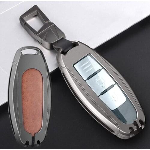 Zinc alloy Car Key Fob Case Cover For Nissan Altima 370Z GT-R Maxima Rogue X-Trail T31 T32 Versa Sentra Juke Micra