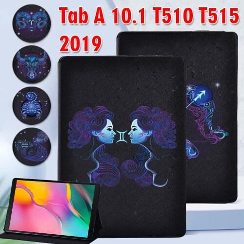 For Samsung Galaxy Tab A 10.1 Inch 2019 SM-T510 SM-T515 Tablets Case PU Leather Cover Case