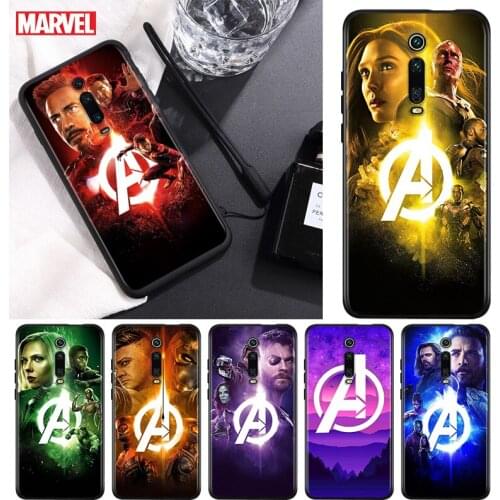 Marvel Avengers Hero Cool For Xiaomi Redmi 9T 9I 9AT 9A 9C 9 8A 8 7A 7 6A 6 5A 5 4X PRO Prime Plus Black Soft Phone Case