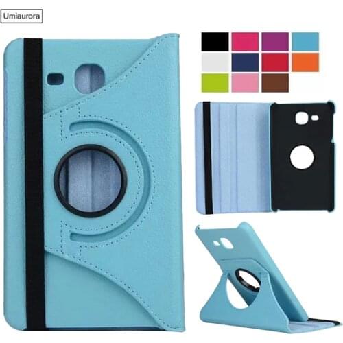 360 Rotating Case for Samsung Galaxy Tab A 7.0 T280 T285 SM-T280 SM-T285 2016 PU Leather Case Folding Stand Smart Cover