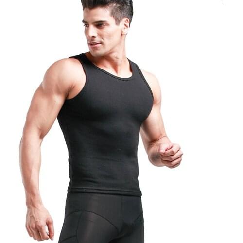 Men Sleeveless Body Shaping Bottoming Vest Pure Cotton High Quality Fabric Exquisite Workmanship Skin-friendly Functional tights
