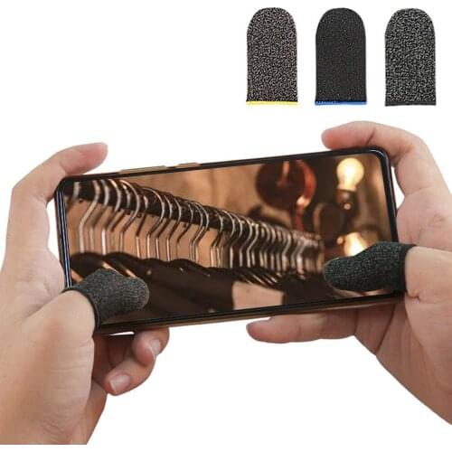 Game Finger Cots Controller Copper Carbon Fiber Finger Cots For PUBG Anti-Sweat Non-Slip Sensitive Touch Screen GamingFingerCots