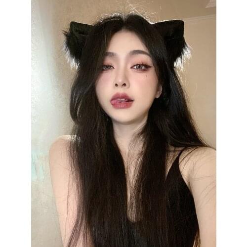 Cute Cat Ears Head Band Furry Animal Beast Ears Headwear Fox Ear Cosplay Soft Girl Lolita Hair Accessory Anime Props Kawaii