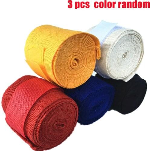 Cotton Boxing Bandage Wrist Wraps Combat Protect Boxing Sport Kickboxing Muay Thai Handwraps Training Gloves 2.5M