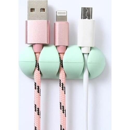 2pc Self Adhesive Cable Clip Desktop USB Cord Wire Fixing Organizer Charger Line Sticky Clamp Wall Mounted Plug Placement Gadget