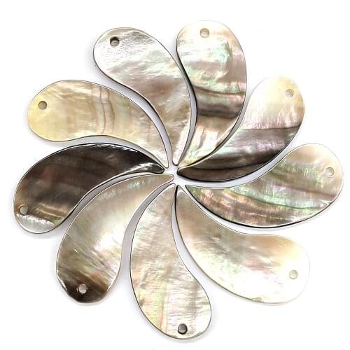 Shell Single Hole Small Pendant Foggy Bracelet Necklace Shell Beads Earrings Pendant Accessories Whole Package Wholesale 12x29mm