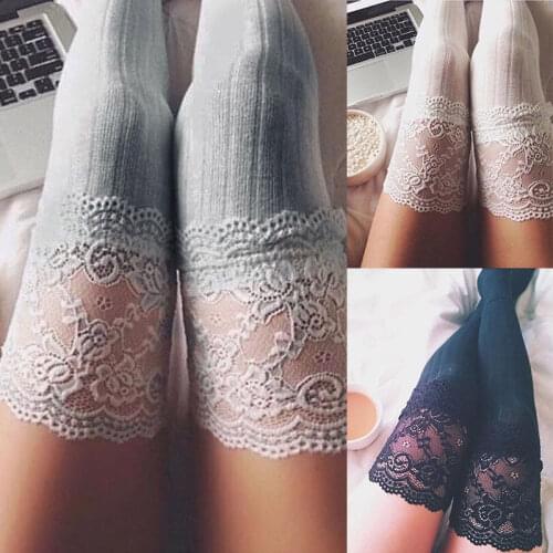 Hot Womens Stockings Sexy Lace High Over The Knee Long Stockings Girls For Ladies Women