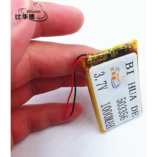 Li-Po Polymer battery 1000 mah 3.7V 503356 smart home MP3 speakers Li-ion battery for dvr,GPS,mp3,mp4,cell phone,speaker