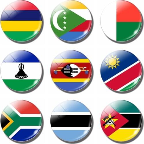 Glass Fridge Magnet souvenir Flag of Zimbabwe Zambia Angola Malawi Mozambique Botswana Namibia South Africa Swaziland Lesotho