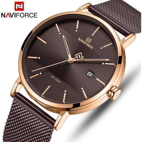 Mens Watches NAVIFORCE Top Brand Luxury Business Quartz Watch Men Casual Sport Waterproof Date Wrist Watches Relogio Masculino