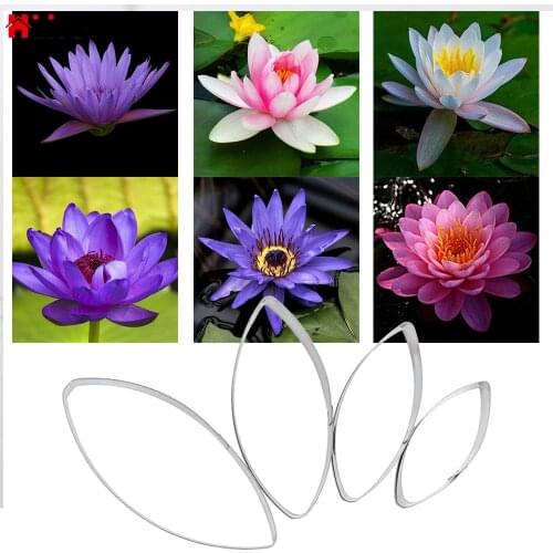 4 piece/set Biscuit Cake Fondant Decoration Mold Water Lily Petal Cutters Set Stainless Steel