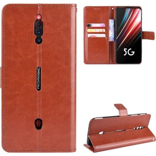 Nubia Red Magic 6 Pro 6R Luxury Retro Wallet Stand Flip Leather Case For Nubia Red Magic 5G 5S 3 3S Case