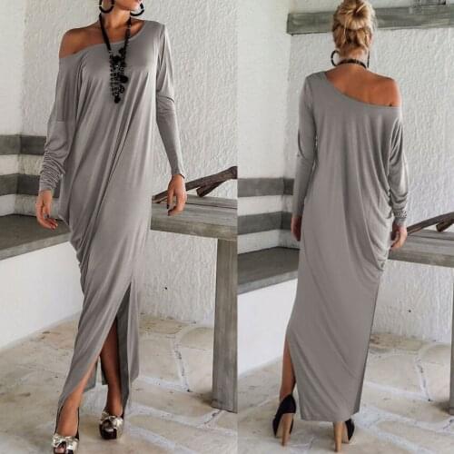 Vestido Feminios 2018 Winter Autumn Dress For Women 5XL Plus Size Long Sleeve Solid Maxi Winter Dress Casual Loose Women Dresses
