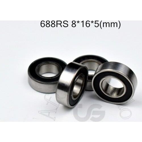 688RS 8*16*5(mm) 10pieces bearing Rubber sealed free shipping ABEC-5 chrome steel miniature bearings hardware Transmission Parts