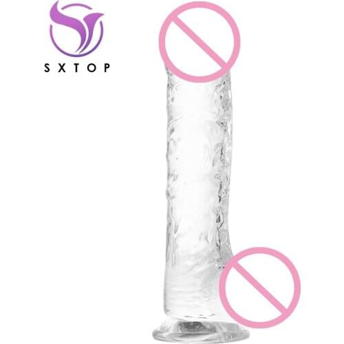 Realistic Dildo For Women Soft Jelly Suction Cup Dildo Anal Big Penis Anal Plug Crystal Dildo Female Sex Toys Erotic Adult 18