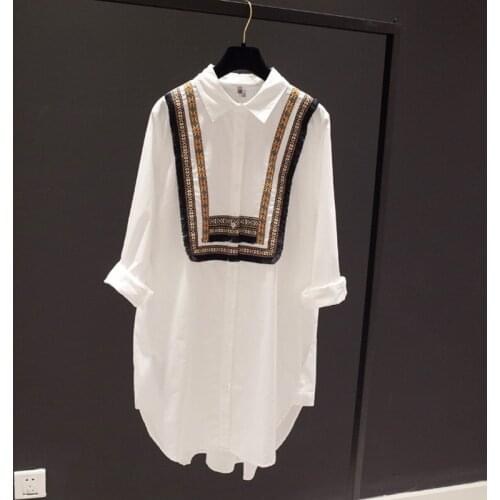 SURUFENG Fashionable Shirt Dresses