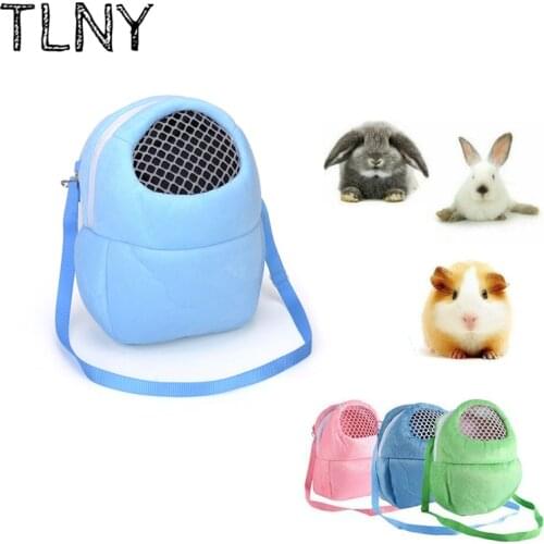 TNLY Small Pet Carrier Rabbit Cage Hamster Rabbit Travel Warm Bags Guinea Pig Carry Pouch Bag Breathable Pet Cage Rat Leash