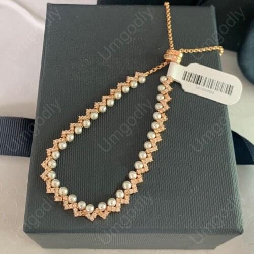 UMGODLY Luxury Brand Sector Bracelet 925 Sterling Silver Full Cubic Zirconia Square Stone Bangle Fashion Women Party Jewelry