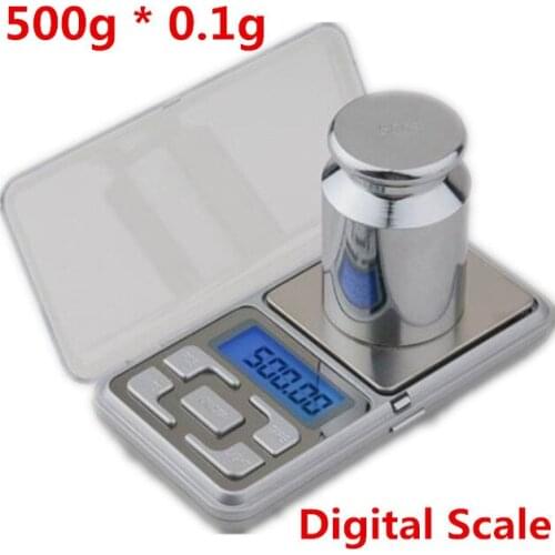 Brand New 500g * 0.1g LCD Digital Jewelry Mini Scales Balance Pocket Mi Scales Electronic Digital Kitchen Scale Drop Shipping