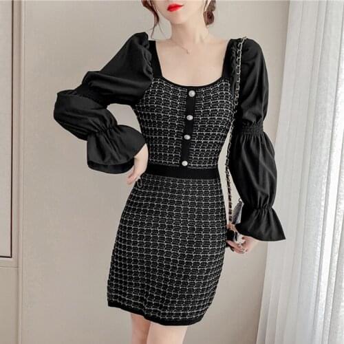 Модные платья в клетку Yiwanxiang China At AliExpress