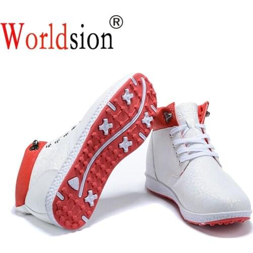 Women Trianing Golf Shoes High Ankle Anti Slip Spikless Golf Boots Ladies Quality Jogging Walking Footwears for Golfers