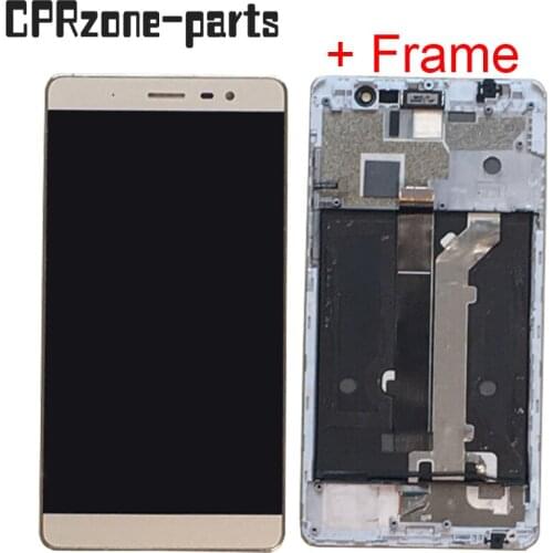 6.0" Gold + Frame For ZTE Axon Max C2016 LCD Display With Touch Screen Digitizer Sensor Panel Assembly