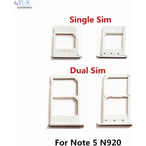 10pcs/lot Single / Dual Sim Card Tray Holder For Samsung Galaxy Note 5 Note5 N920