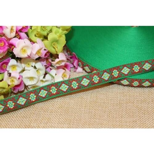 10yards/lots Woven Jacquard Ribbon 1.5cm Geometric pattern IS-1541