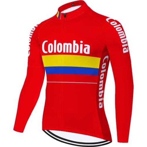 2021 Colombia Summer Spring Jersey Ciclismo Hombre Manga Larga Cycling Jersey Maillot Ciclismo Fietskleding Heren