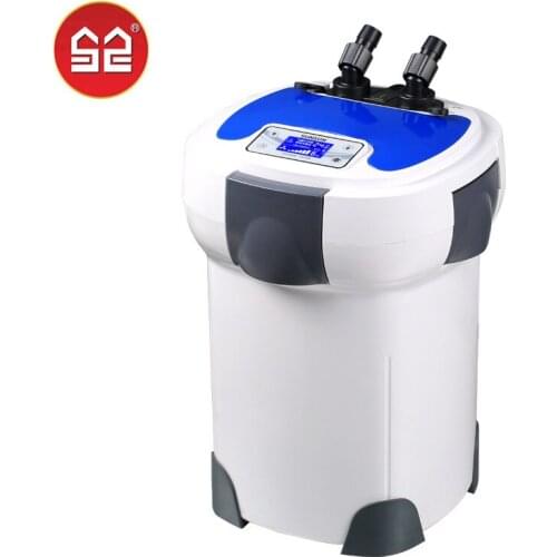 Aquarium filter with LCD Display 9W UV HW3000 aquarium fish tank external filter bucket frequency adjustable oil removal filter