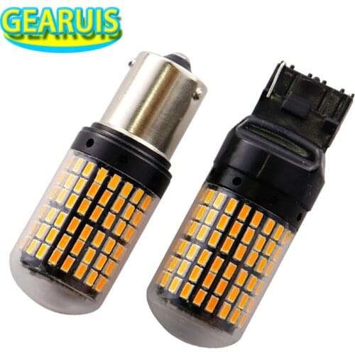 No Hyper Flash Canbus 22W PY21W BAU15S 1156 BA15S T20 7440 T25 3157 1.8A 144 SMD 3014 Car auto Reverse Backup Turn Signal Light