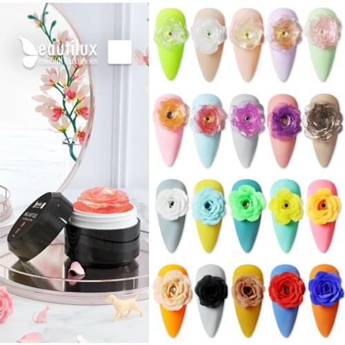 Beautilux Crystal Clear 4D Sculpture Gel Plasticine Nail Art Design UV LED Cartoon Flower Gels Gum Nails Mud DIY Maincure 6g