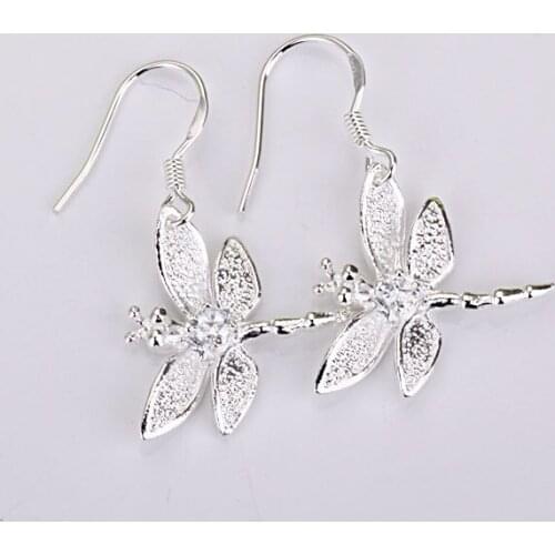 Free Shipping Wholesale fashion jewelry Earrings ,S925 Sterling Silver color Earrings . QE09+E13