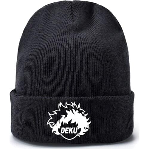My Hero Academic Academy Goku Justice Baseball Caps Knitted Winter Warm Hats Men Women Boys Girls Elastic Black