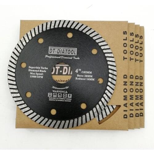 DT-DIATOOL 5pcs/pk Diamond Super thin Cutting Disc Turbo Saw Blades Dia 105/115/125MM Cutting Wheel for Tile Porcelain Marble