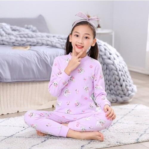 Kids Girls Sleepwear Autumn Cotton Pajamas Sets Children Homewear For Boys Pyjamas Kids Nightwear 2-12Y Teenage Pijamas Clothes