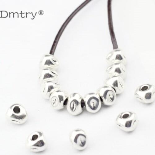 Dmtry 20pcs/lot Wholesale Ancient Silver-plated Jewelry Making Charms Bracelets Findings Zinc Alloy Spacers Beads LC0176