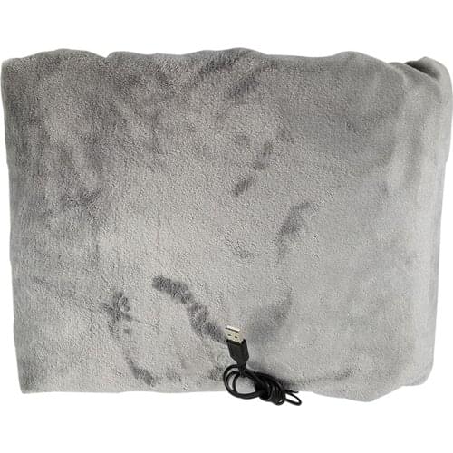 Flannel USB Electric Blanket Heated Shawl Reversible 100x70cm Auto Shut Off