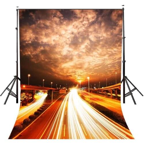 150x210cm Overcast Highway Backdrop Dark Clouds Highway Personality Party Photography Background