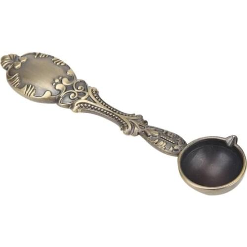 Stainless Steel Sealing Wax Spoon wood handle length Fire Paint Melting Firing Stamp Envelopes Card Metal Tool Hight quality DIY