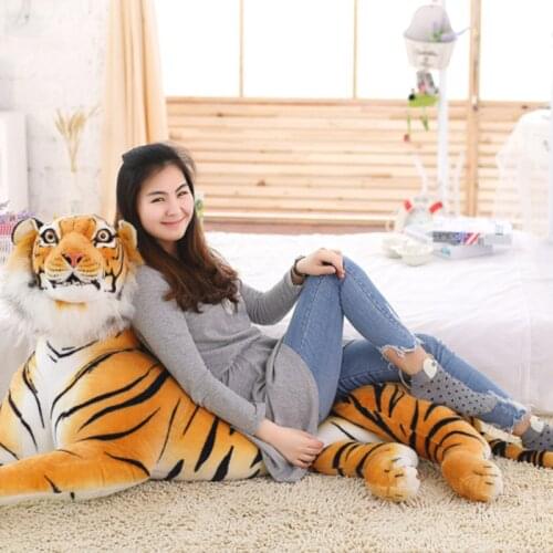 Simulation White Tiger Plush Toy Cute Stuffed Animal Pillow Cushion Baby Doll Toys Creative Gift for Children Kids