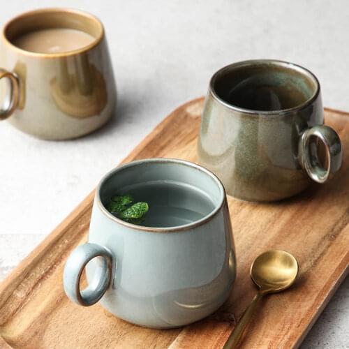 Creative Retro Ceramic Mug Personality Trend Mug Japanese Simple Cup Couple Coffee Cup Household Water Cup
