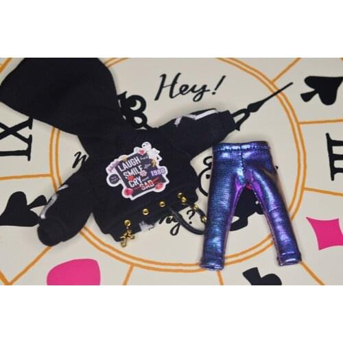 OB11 doll clothing size hooded high Street day hoodies and dark elements of clothing doll accessories for stylish pants sets