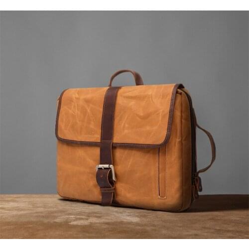 Multifunction USB charging Port Men Waxed Canvas 14inch Laptop Backpacks Vintage College Notebook School Bags Male Rucksack