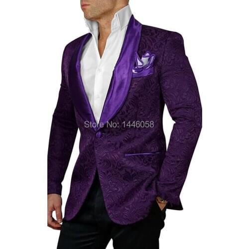 Men Wedding Suits With Pants 2018 New Design Formal Slim Fit Purple Mens Tuxedo Groomsmen Wedding Party Dinner Best Man Suits